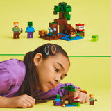 LEGO 21240 Minecraft The Swamp Adventure, Building Game Construction Toy with Alex and Zombie Figures in Biome, Birthday Gift Idea for Kids Aged 8