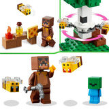 LEGO 21241 Minecraft The Bee Cottage Construction Toy with Buildable House, Farm, Baby Zombie and Animal Figures, Birthday Gift Idea for Boys and Girls