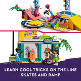 LEGO 41751 Friends Skate Park, Skateboard Toys for Girls and Boys Aged 6 Plus, Mini-Doll Playset with Toy Scooter and Wheelchair, Birthday Gift Idea, 2023 Characters