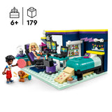 LEGO 41755 Friends Nova's Room Gaming Themed Bedroom Playset, Collectible Toy with Zac Mini-Doll and Pickle the Dog, Small Gift Idea for Kids 6 , 2023 Characters