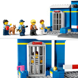 LEGO 60370 City Police Station Chase Playset with Car Toy and Motorbike, Breakout Jail, 4 Minifigures and Dog Figure, Toys for Kids 4 Plus Years Old