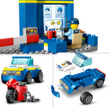 LEGO 60370 City Police Station Chase Playset with Car Toy and Motorbike, Breakout Jail, 4 Minifigures and Dog Figure, Toys for Kids 4 Plus Years Old