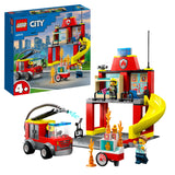 LEGO 60375 City Fire Station and Fire Engine Learning Toys for Kids 4 Plus Years Old Boys & Girls, with Firefighter Minifigures Emergency Vehicle Playset