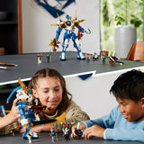 LEGO 71785 NINJAGO Jay’s Titan Mech, Large Action Figure Set, Battle Toy for Kids, Boys and Girls with 5 Minifigures & Stud-Shooting Crossbow, 2023 Playset