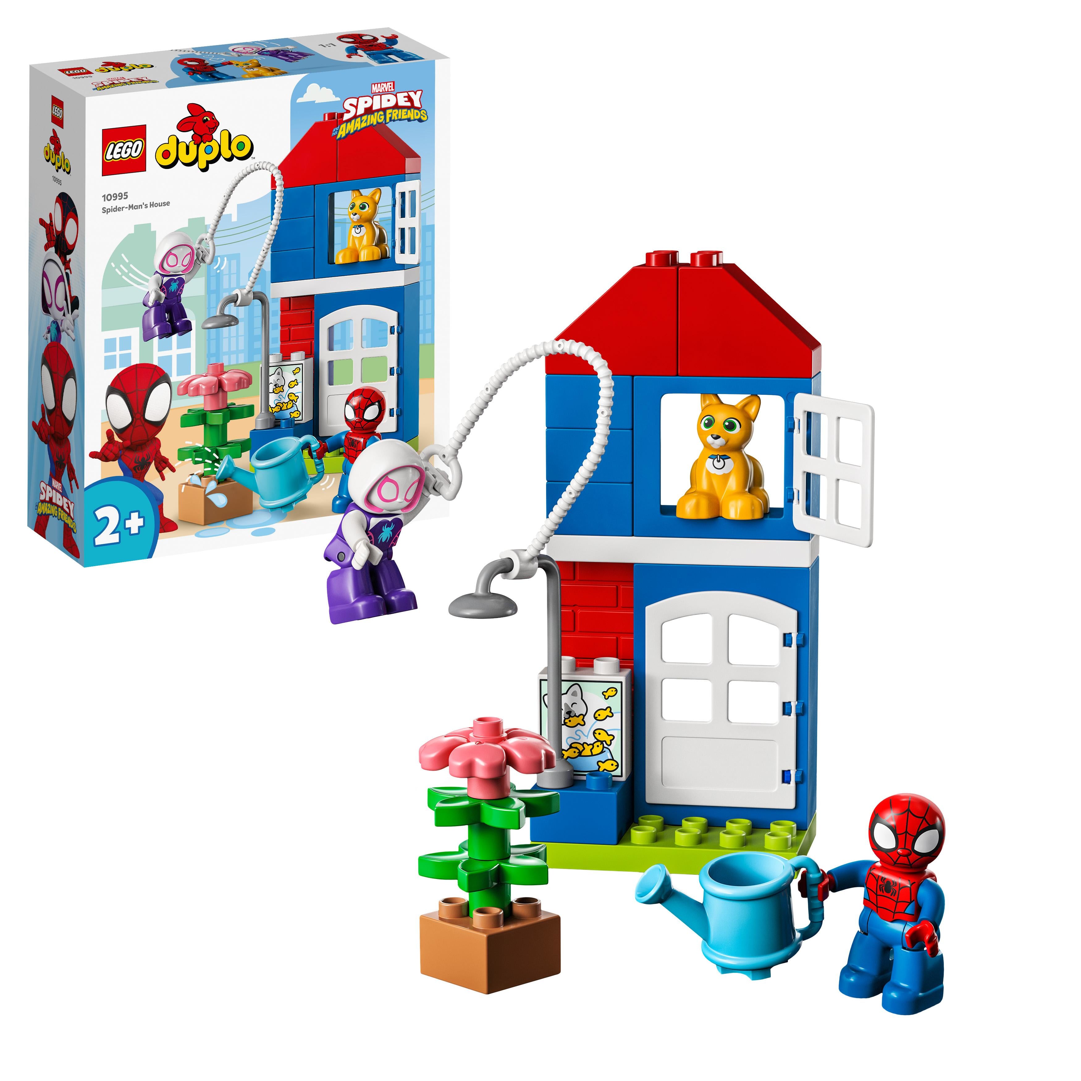 LEGO 10995 DUPLO Marvel Spider-Man’s House, Spidey and His Amazing Friends Buildable Toy for 2 Plus Years Old Toddlers, Boys & Girls, Super Hero Set