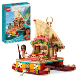 LEGO 43210 Disney Princess Moana's Wayfinding Boat Toy with Moana and Sina Mini-Dolls plus Dolphin Figure, Creative Building Toys for Girls and Boys Aged 6