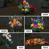 LEGO 10314 Icons Dried Flower Centrepiece, Botanical Collection Crafts Set for Adults, Artificial Flowers with Rose and Gerbera, Table or Wall Decoration, Unique Home Décor Gift