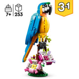 LEGO 31136 Creator 3 in 1 Exotic Parrot to Frog to Fish Animal Figures Building Toy, Creative Toys for Kids Aged 7 and up