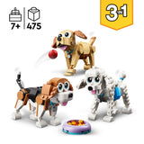 LEGO 31137 Creator 3 in 1 Adorable Dogs Set with Dachshund, Pug, Poodle Figures and More Breeds, Animal Building Toy for Kids aged 7 and Up, Gift for Dog Lovers