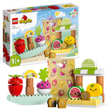 LEGO 10983 DUPLO My First Organic Market, Fruit and Vegetables Toy Food Set, Learn Numbers, Stacking Educational Toys for Toddlers 18 Months - 3 Years Old