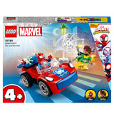 LEGO 10789 Marvel Spider-Man's Car and Doc Ock Set, Spidey and His Amazing Friends Buildable Toy for Kids 4 Plus Years Old with Glow in the Dark Pieces