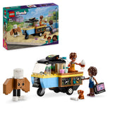 LEGO Friends Mobile Bakery Food Cart Toy for 6 Plus Year Old Girls, Boys & Kids, Vehicle Playset, Includes, Aliya and Jules Mini-Doll Characters and Aira Pet Dog Figure 42606