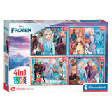 CLEMENTONI - Puzzle - Frozen - 4 in 1 - 4 in 1 - (12-16-20-24 Pieces) - Age: 3