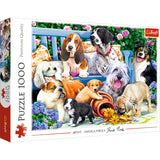 Trefl - 1000 pieces puzzle - Dogs in the Garden