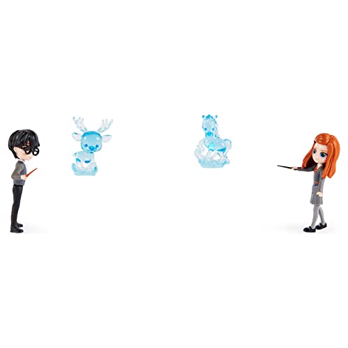 SPIN MASTER - Wizarding World , Magical Minis Harry Potter and Ginny Weasley Patronus Friendship Set with 2 Toy Figures and 2 Creatures, Kids Toys for Ages 5 and up