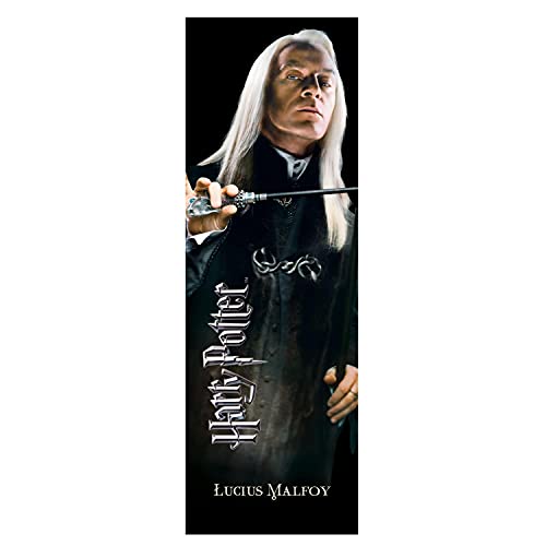 The Noble Collection Harry Potter Lucius Malfoy Wand Pen and Bookmark - 9in (23cm) Stationery Pack - Officially Licensed Film Set Movie Props Wand Gifts