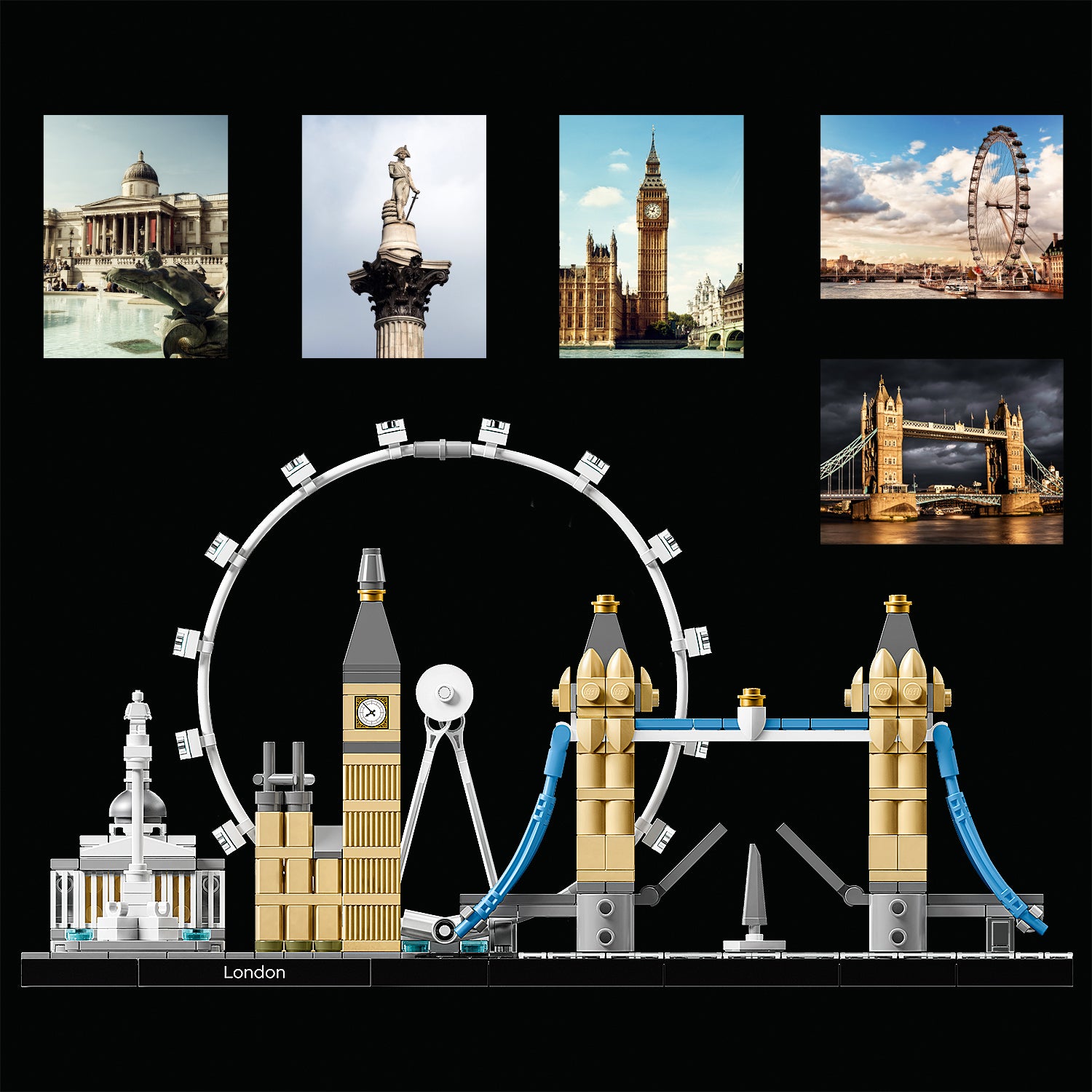 LEGO Architecture London Skyline Collection 21034 Building Set Model Kit  and Gift for Kids and Adults (468 pieces)