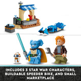 LEGO 75384 Star Wars The Crimson Firehawk, Young Jedi Adventures Starter Set, Buildable Toy Starship for 4 Plus Year Old Kids, Boys & Girls with Speeder Bike Vehicle and 3 Characters, Gift Idea