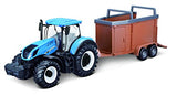 Burago - Play Vehicles - Non Riding Toy Vehicle - Burago EJ-4893993316502 New Holland Tractor with Trailer, Neutral - Model: GLT31650