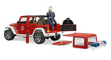 Bruder - Bruder Jeep Wrangler Unlimited Rubicon Fire Department with Fireman - Mod:2528