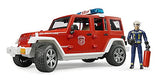 Bruder - Bruder Jeep Wrangler Unlimited Rubicon Fire Department with Fireman - Mod:2528