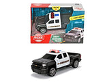 SIMBA - Dickie toys 203712021 chevy silverado police pickup as toy car with freewheel, light and sound effects for ages 3+, black/white
