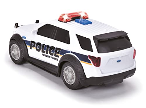 SIMBA - Dickie toys 203712019 ford interceptor police suv toy car with freewheel, light and sound effects, for children from 3 years, black/white