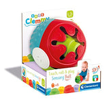 Clementoni 17689 sensory colorful clemmy bricks, 6 months, activity ball with soft constructions, 100% washable, made in italy, multi-colored, medium