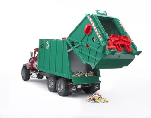 Bruder - MACK Granite Garbage Truck (Red / Green) - Mod:2812