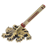 The Noble Collection Harry Potter Gryffindor House Pen and Desk Stand - Die Cast Metal Pen and Lion Mascot Stand - Officially Licensed Film Set Movie Props Wand Gifts Stationery