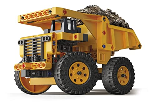 Clementoni 19266 science and game build-mining truck-kids construction set 2 in 1, mechanical laboratory, scientific game 8 years, manual in italian, made in italy, multi-colored, medium