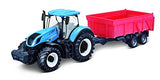 Burago - Play Vehicles - Non Riding Toy Vehicle - Burago EJ-4893993316502 New Holland Tractor with Trailer, Neutral - Model: GLT31650