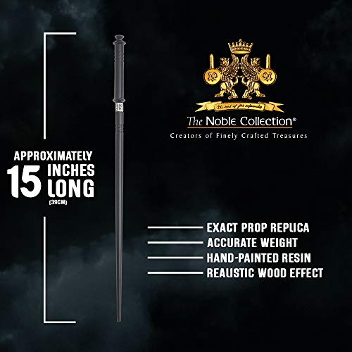 The Noble Collection - Yaxley Character Wand - 15in (39cm) Wizarding World Wand With Name Tag - Harry Potter Film Set Movie Props Wands