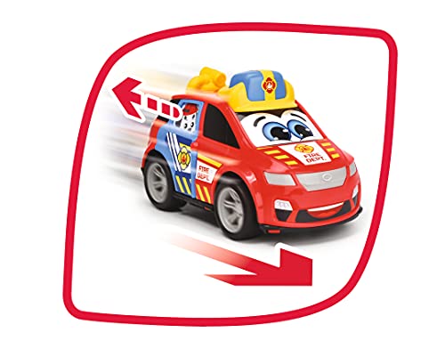 SIMBA - Dickie toys 204112002 abc toddler vehicles-one of three different wind, taxi, fire engine, police car, ideal for babies from 12 months, multicoloured