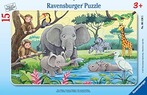 Ravensburger 61365 africa animals children’s puzzle, grey