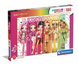 Clementoni 29775 rainbow high supercolor high-180 pieces-made in italy, children 7 years old, cartoon, girl puzzle, multicolour, medium