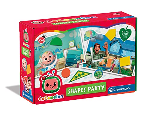 Clementoni 18105, cocomelon shapes party educational toy for children, ages 2 plus