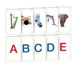 Clementoni - Sapiento tactile cards-game 3 years, montessori flashcard on alphabet and letters, preparatory for scripture, montessorian educational method, made in it, multicolored, medium, 16723