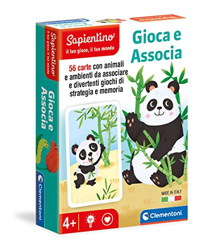 Clementoni - Sapientino-play and associa-animals-educational game 3 years (italian version), made in italy, multicolor, 16308
