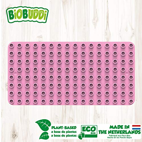 Biobuddi base plate-light pink construction blocks, light pink, bb-0017lp
