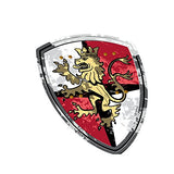 Eva protection - shield of the noble knight - red, gold and silver