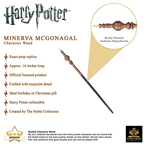 The Noble Collection Proffesor Minerva McGonagall Character Wand, Multicoloured, unos 30 cm, NN8290