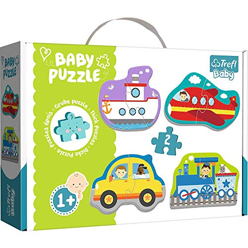 Trefl - 4 Puzzles in 1 - Baby Classic: Transport