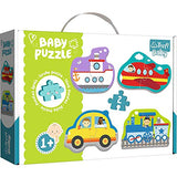 Trefl - 4 Puzzles in 1 - Baby Classic: Transport
