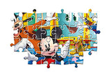 Clementoni 26473 disney mickey supercolor mickey-60 maxi pieces-made in italy, 4 years old children’s, cartoon puzzles, mouse, large tiles, multicolour, medium