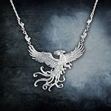 Noble Collection Harry Potter Sterling Silver Fawkes The Phoenix Necklace