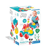 Clementoni disney baby modular-game kids 12 months, develops manual skills and logical association, ecological car, in recycled plastic, made in italy, multicolored, medium, 17722