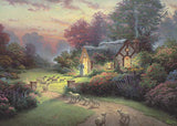 Schmidt Spiele 59678 Thomas Kinkade Spirit Cottage of The Good Shepherd Jigsaw Puzzle 1000 Pieces, Colourful