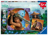 Ravensburger disney raya & the last dragon - 3 x 49 piece jigsaw puzzles for kids age 5 years up