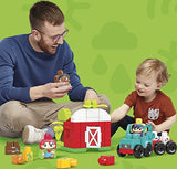 MATTEL  - Mega bloks green town grow & protect farm - playset with tractor & 3 buildable characters - 54+ building blocks & accessories - gift for kids 1+